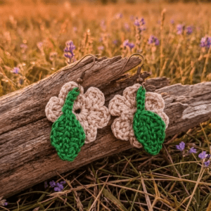 Aretes trébol con hoja